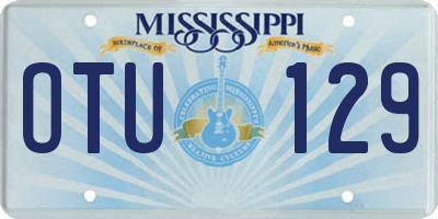 MS license plate OTU129