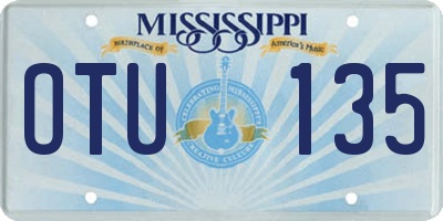 MS license plate OTU135