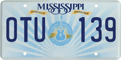 MS license plate OTU139