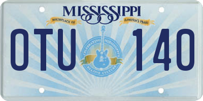 MS license plate OTU140