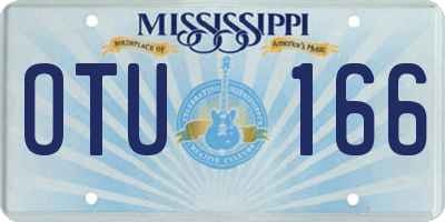 MS license plate OTU166