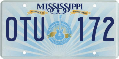 MS license plate OTU172