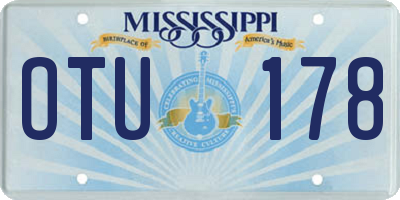 MS license plate OTU178