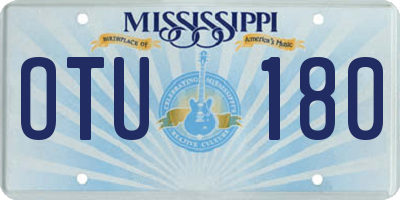 MS license plate OTU180