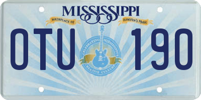 MS license plate OTU190