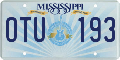 MS license plate OTU193