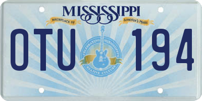 MS license plate OTU194