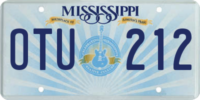 MS license plate OTU212