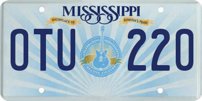 MS license plate OTU220