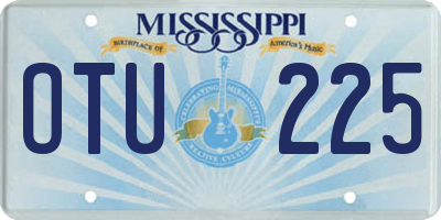 MS license plate OTU225