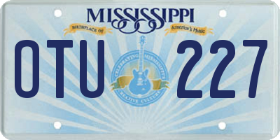 MS license plate OTU227