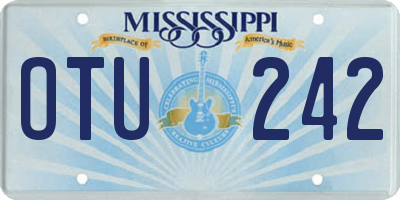 MS license plate OTU242