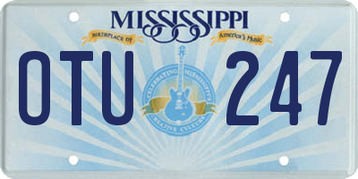MS license plate OTU247