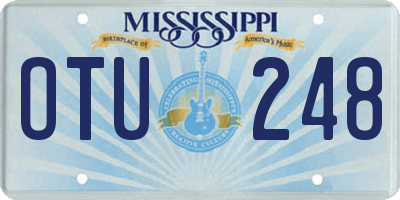 MS license plate OTU248