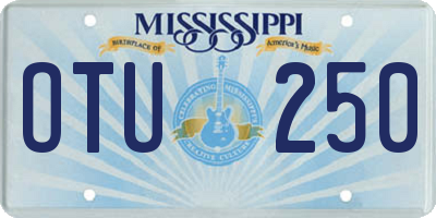 MS license plate OTU250