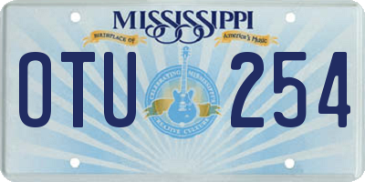 MS license plate OTU254