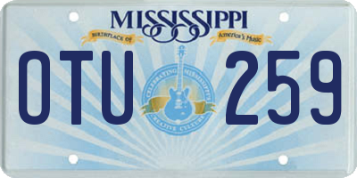 MS license plate OTU259