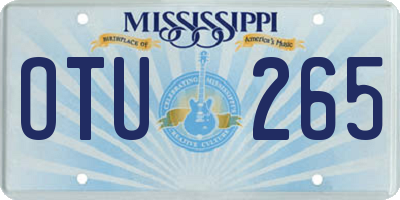 MS license plate OTU265