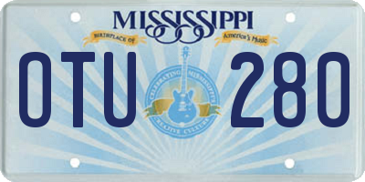 MS license plate OTU280