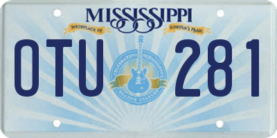 MS license plate OTU281