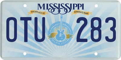 MS license plate OTU283