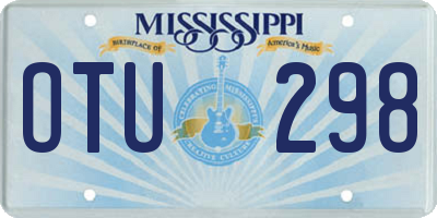 MS license plate OTU298