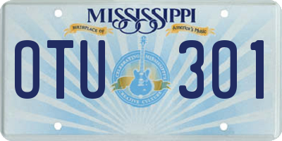 MS license plate OTU301