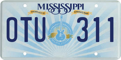 MS license plate OTU311
