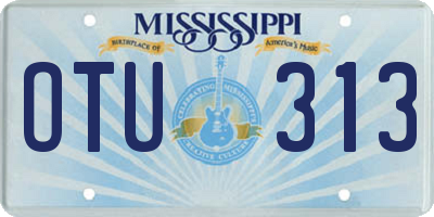 MS license plate OTU313