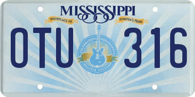 MS license plate OTU316
