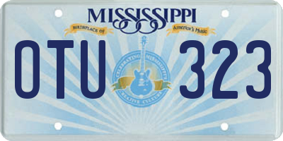 MS license plate OTU323