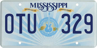 MS license plate OTU329