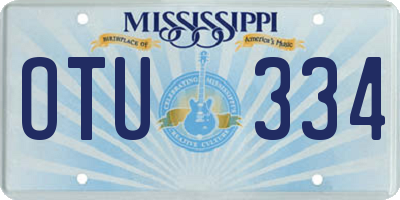 MS license plate OTU334