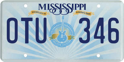MS license plate OTU346