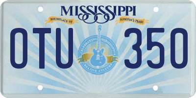 MS license plate OTU350