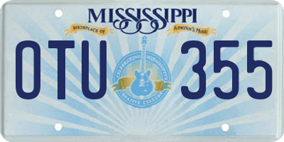 MS license plate OTU355