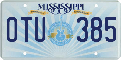 MS license plate OTU385