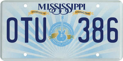 MS license plate OTU386