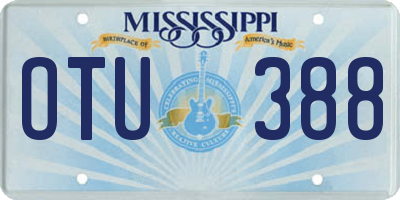 MS license plate OTU388