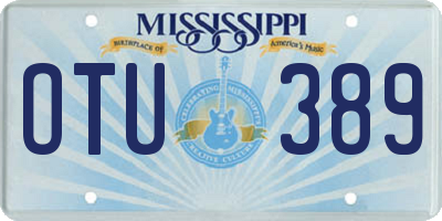 MS license plate OTU389