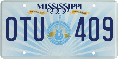 MS license plate OTU409
