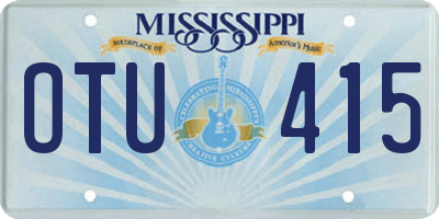 MS license plate OTU415