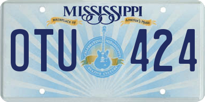 MS license plate OTU424