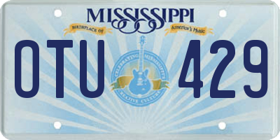 MS license plate OTU429