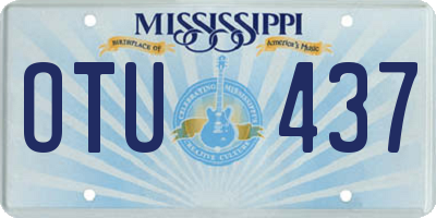 MS license plate OTU437