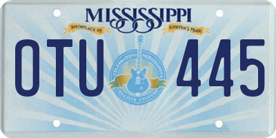 MS license plate OTU445