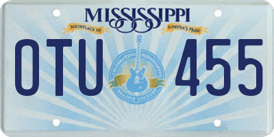 MS license plate OTU455