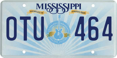 MS license plate OTU464