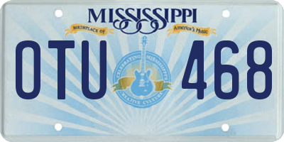 MS license plate OTU468