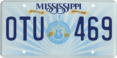 MS license plate OTU469